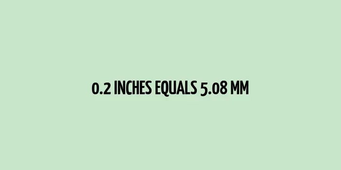 .2 inches to mm (Inches to Millimeters)