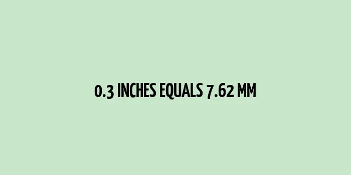 0.3 inches to mm (Inches to Millimeters)