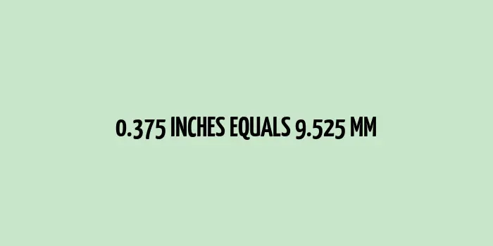 0.375 inches to mm (Inches to Millimeters)