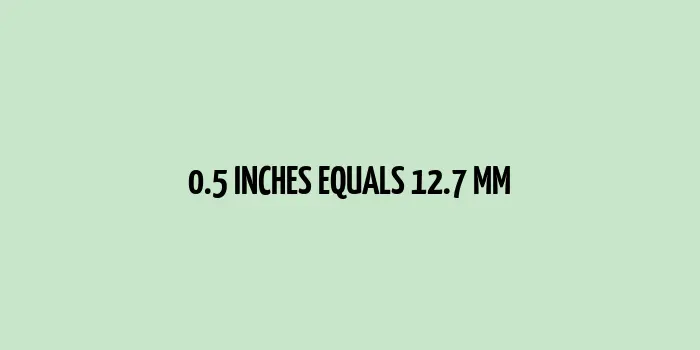 .5 inches to mm (Inches to Millimeters)