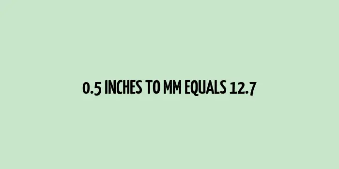 0.5 inches to mm (Inches to Millimeters)