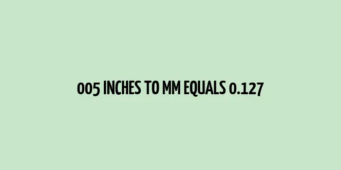 .005 inches to mm (Inches to Millimeters)