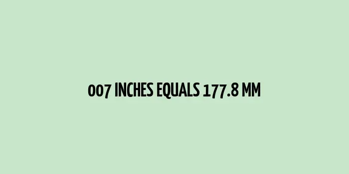 007 inches to mm (Inches to Millimeters)