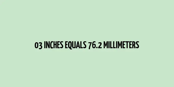 03 inches to mm (Inches to Millimeters)