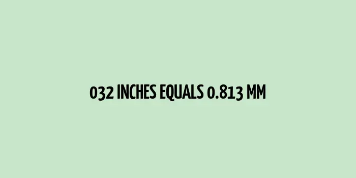 032 inches to mm (Inches to Millimeters)