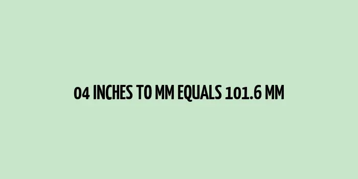 04 inches to mm (Inches to Millimeters)