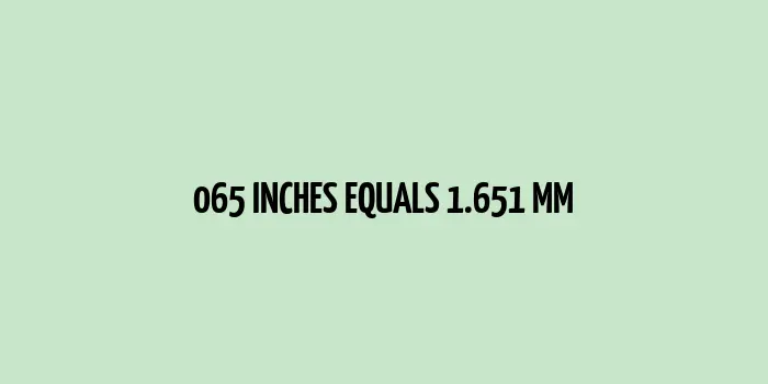 065 inches to mm (Inches to Millimeters)