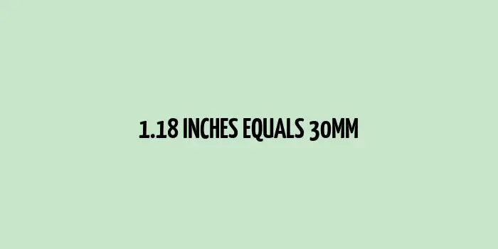 1.18 inches to mm (Inches to Millimeters)