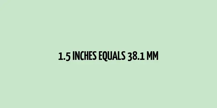 1.5 inches to mm (Inches to Millimeters)