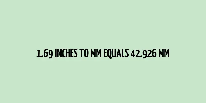 1.69 inches to mm (Inches to Millimeters)