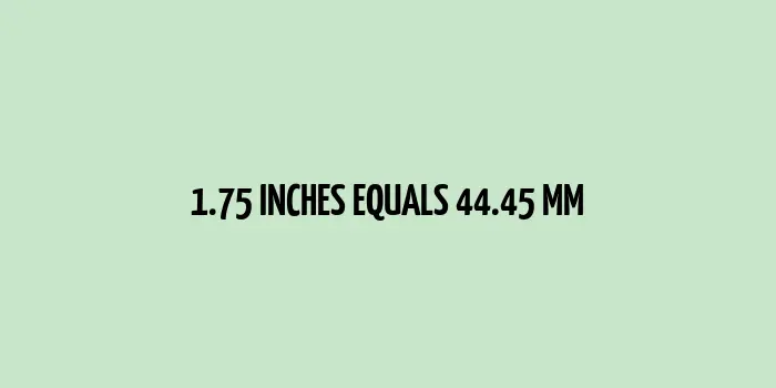 1.75 inches to mm (Inches to Millimeters)