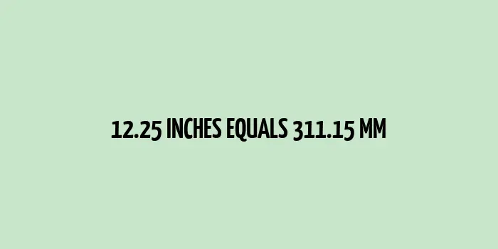 12.25 inches to mm (Inches to Millimeters)