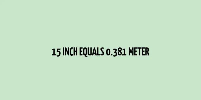 15 inch to m (Inches to Meters)