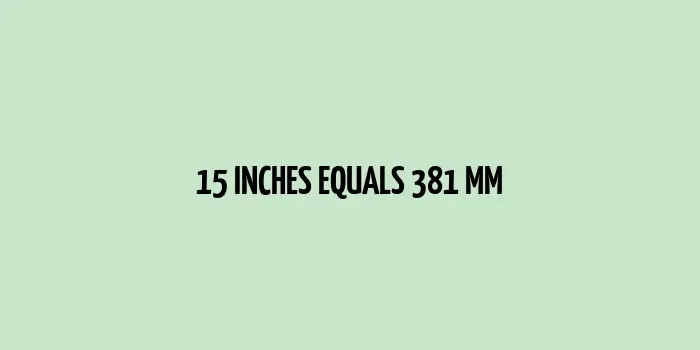 15 inches to mm (Inches to Millimeters)