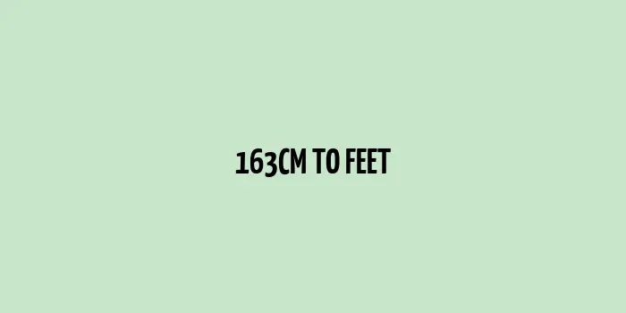 Illustration of 163 cm height compared to feet measurement