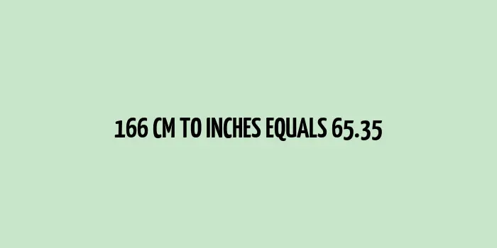 166 cm to inches (Centimeter to Inches)