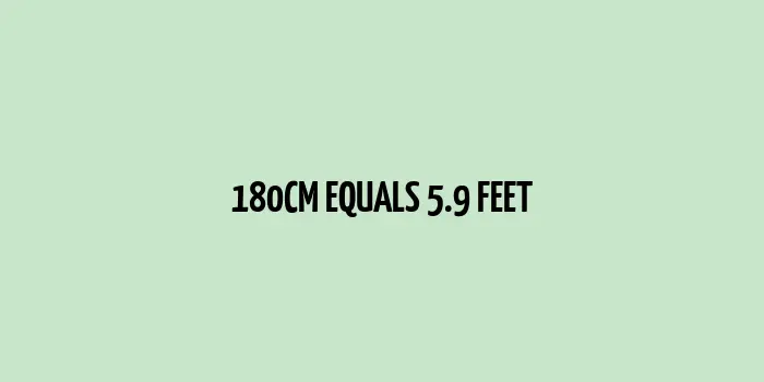 180 cm equals to 5.9 feet image