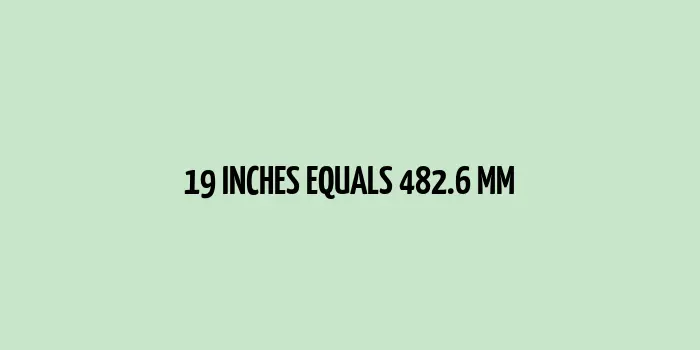 19 inches to mm (Inches to Millimeters)