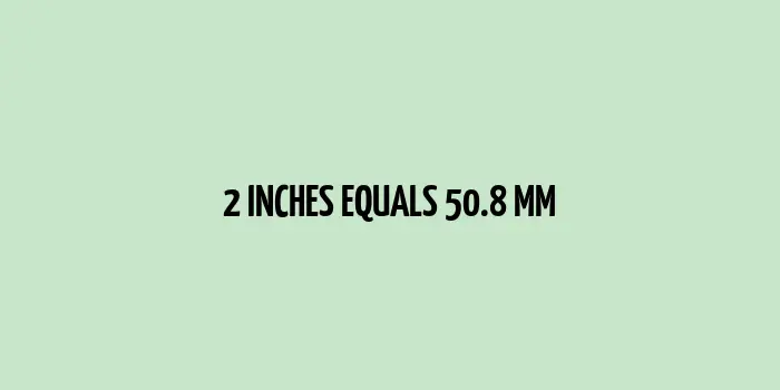 2 inches to mm (Inches to Millimeters)