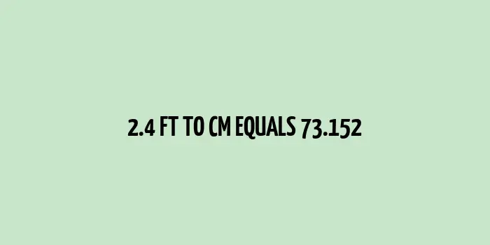 Measurement conversion image from feet to centimeters