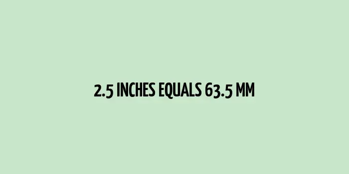 2.5 inches to mm (Inches to Millimeters)