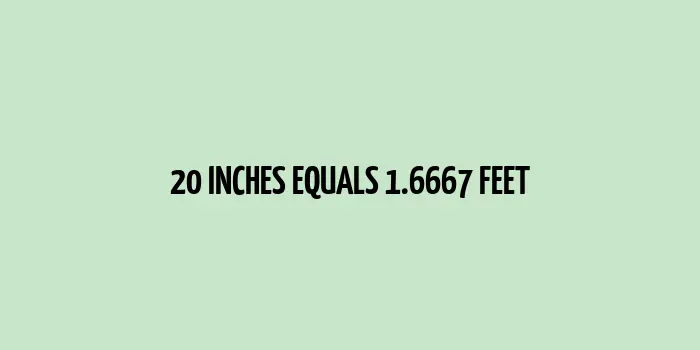 20 inches to feet (Inches to Feet)