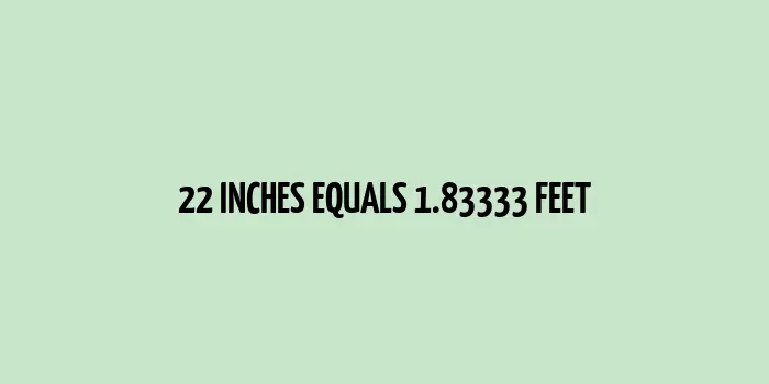 22 inches to feet (Inches to Feet)