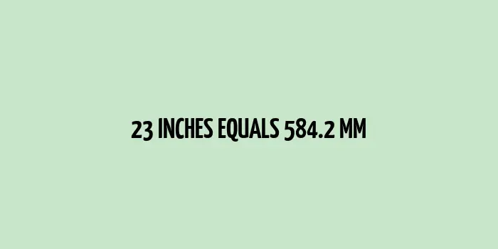 23 inches to mm (Inches to Millimeters)