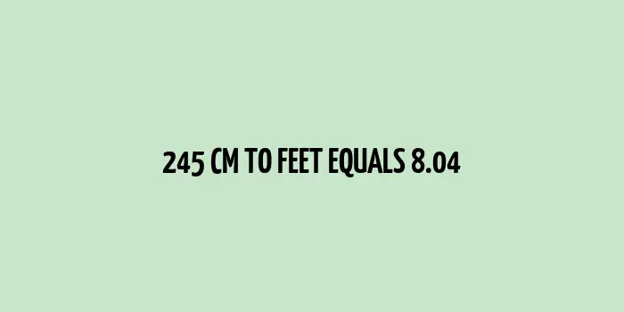 THE 245 cm to feet conversion image