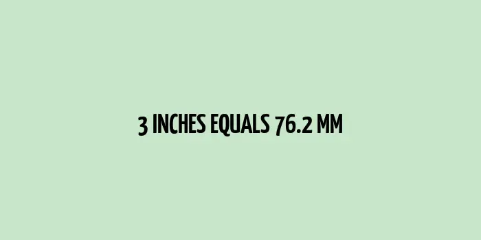 Precise conversion of 3 inches to millimeters