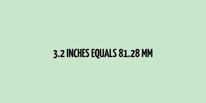 3.2 inches to mm (Inches to Millimeters)