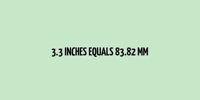 3.3 inches to mm (Inches to Millimeters)