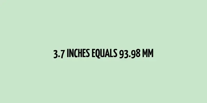 3.7 inches to mm (Inches to Millimeters)