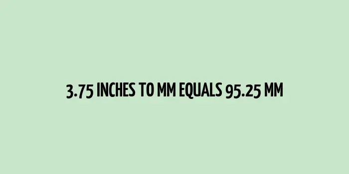 3.75 inches to mm (Inches to Millimeters)