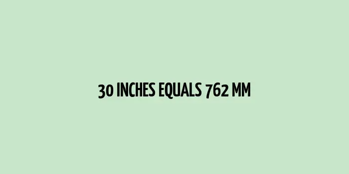 30 inches to mm (Inches to Millimeters)