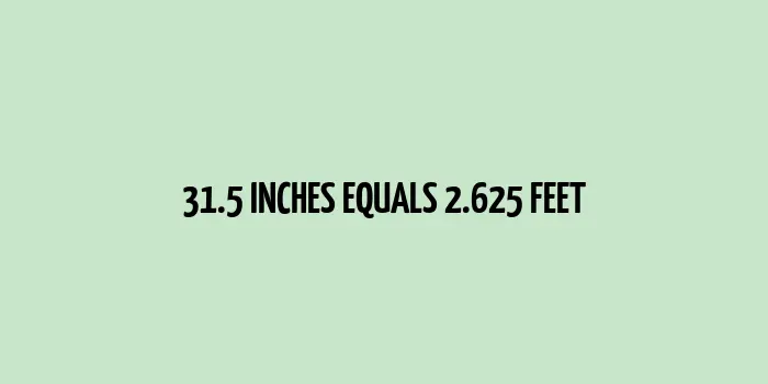 31.5 inches to feet (Inches to Feet)