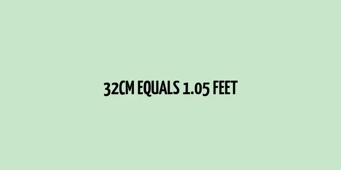 32cm to Feet (1.05 Feet)