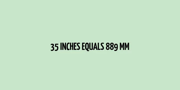 35 inches to mm (Inches to Millimeters)