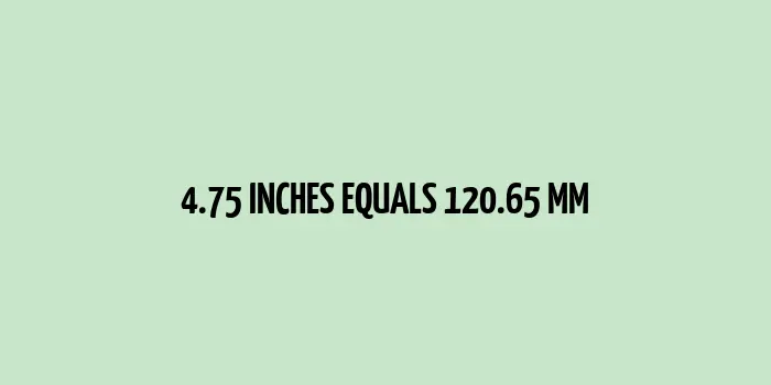 4.75 inches to mm (Inches to Millimeters)