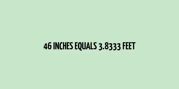 46 inches to feet (Inches to Feet)