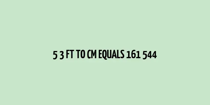 5.3 ft to cm (Feet to Centimeters)