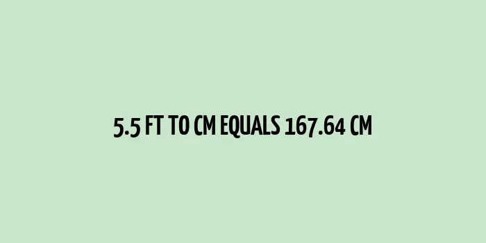 5.5 ft to cm (Feet to Centimeters)