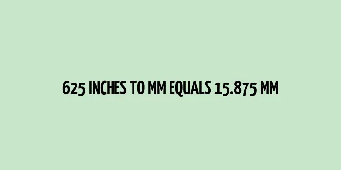 .625 inches to mm (Inches to Millimeters)