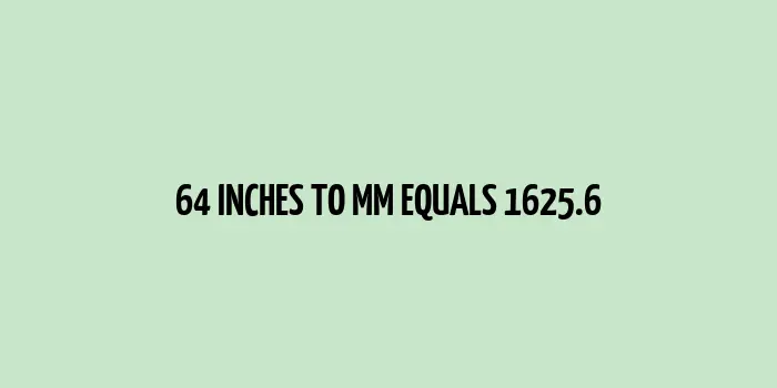 Measure 64 inches in millimeters