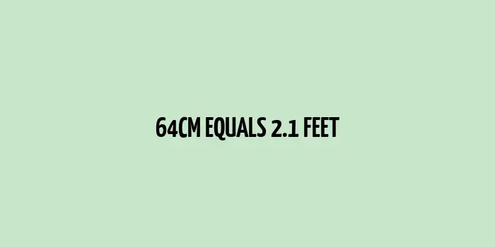 64 cm to Feet (Conversion from Centimeters to Feet)