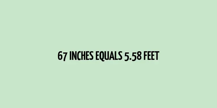 67 inches to feet (Inches to Feet)