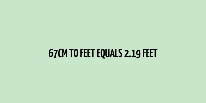 67 cm to Feet (Conversion of 67 Centimeters to Feet)