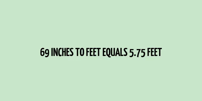 69 inches to feet (Inches to Feet)