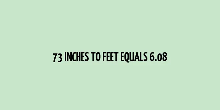 73 inches to feet (Inches to Feet)