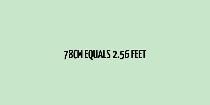 78 cm to Feet (Centimeters to Feet Conversion)